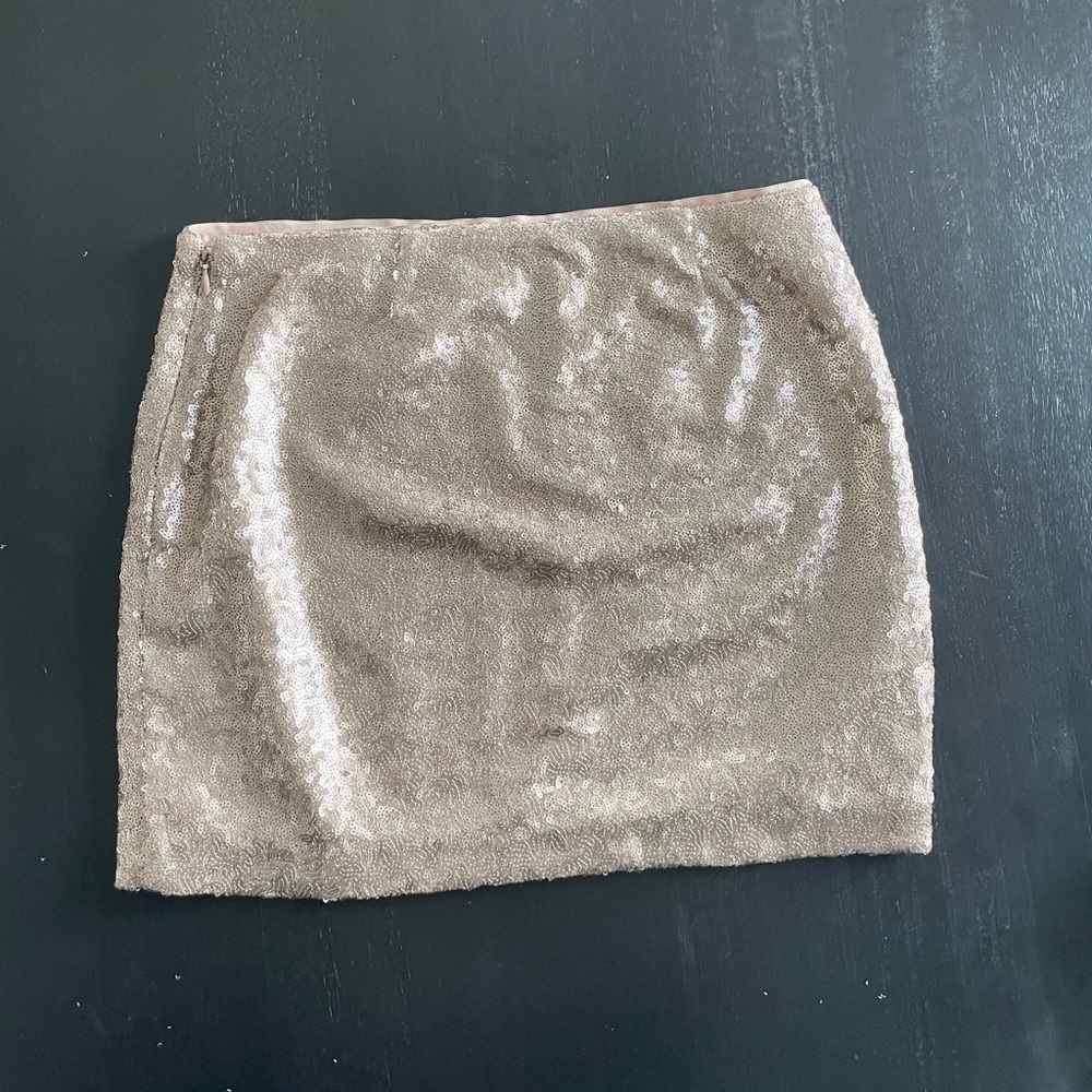 Gold sequin Gap mini skirt